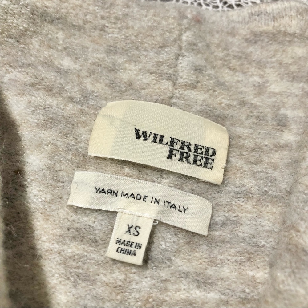 Aritzia Wilfred Free Fei Fei Vest Fringe Wool Alpaca Belted Cardigan Vest - Picture 8 of 12
